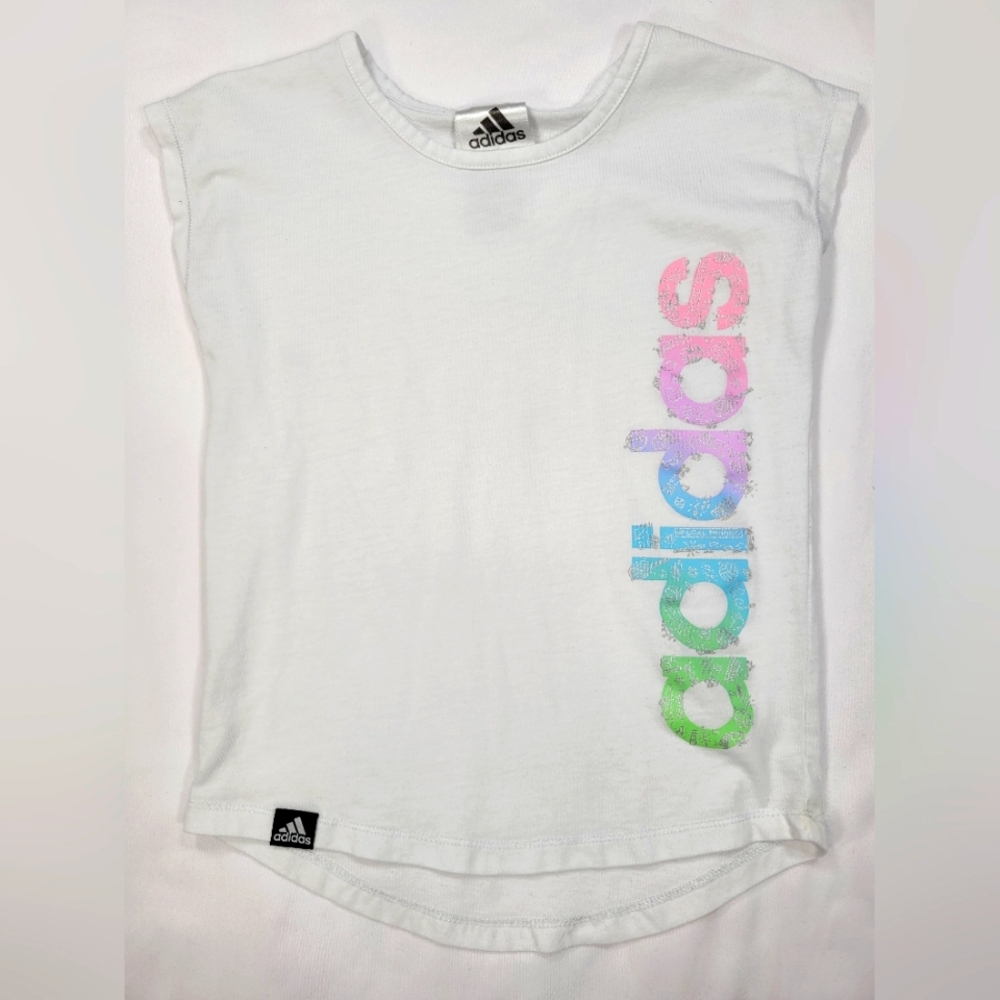 Adidas White T-shirt. Size 4T